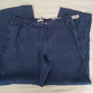 JM Collection Linen Drawstring Pants
